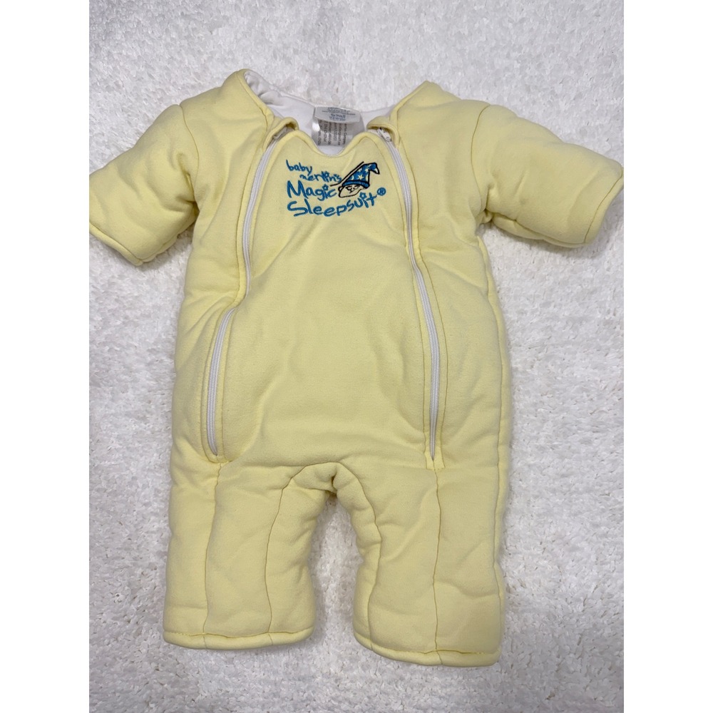 Baby Merlin Magic Sleepsuit sz small 3-6 months Cotton Sleep Transition Swaddle